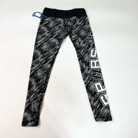 NFL Team Apparel Leggings Womens Medium Pants San Antonio Spurs Black Logo NEW - Picture 7 of 8